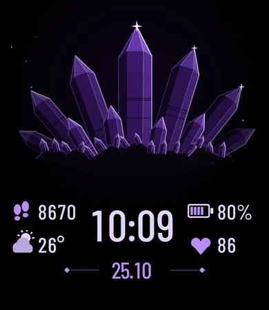 Amethyst Cluster Dark Cave