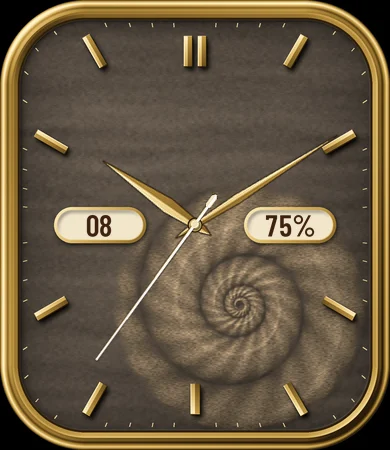 Ammonite Fossil Spiral Analog