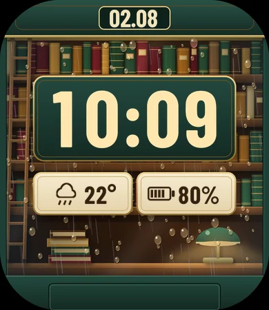 Bookshop Window Rainy Evening