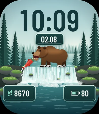 Brown Bear Salmon Waterfall