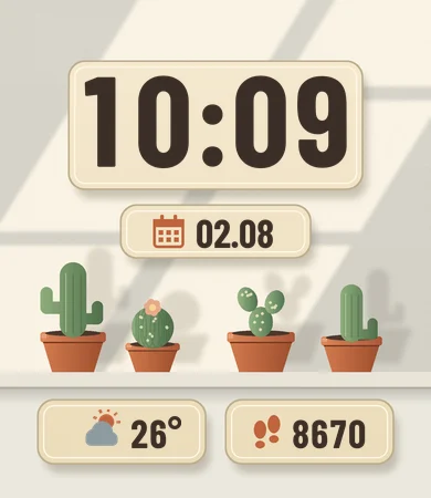 Cactus Pots Windowsill