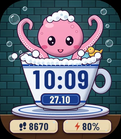 Chibi Baby Kraken Teacup Bath