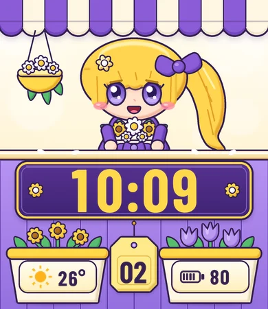 Chibi Flower Girl