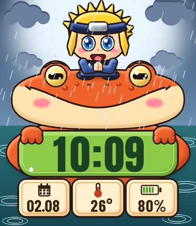 Chibi Boy Riding Giant Toad