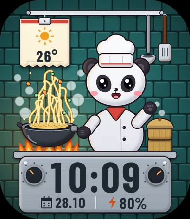 Chibi Chef Panda Noodle Steam