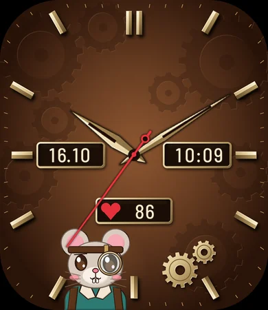 Chibi Clockmaker Mouse Gears Analog