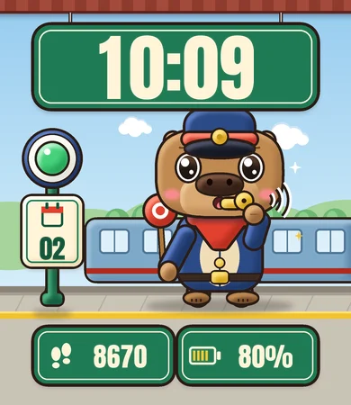 Chibi Conductor Capybara Station Whistle