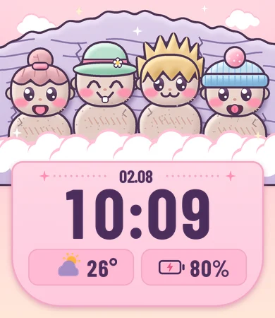 Chibi Four Stone Leaders Mountain Smiles
