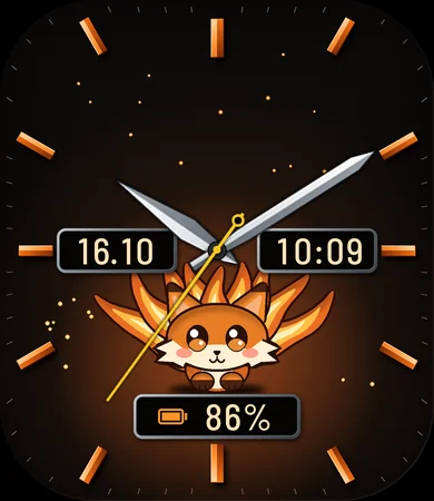 Chibi Fox Cub Ember Flame Analog