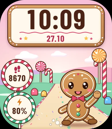 Chibi Gingerbread Man Candy Forest Trail