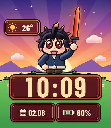 Chibi Red Blade Sunrise Hill Hero