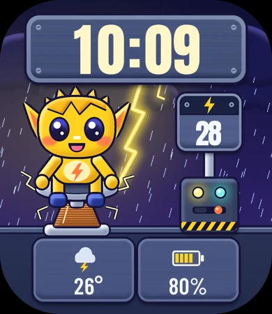 Chibi Thunder Sprite Storm Battery Coil