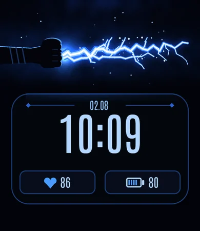 Crackling Blue Lightning Blade Dark