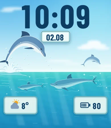 Dolphin Pod Ocean Leap