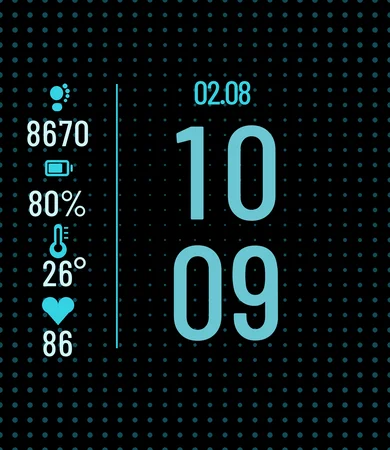 Dot Grid Time Minimal