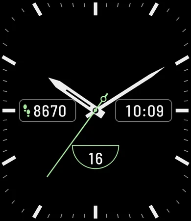 Half Moon Date Aperture Analog Black