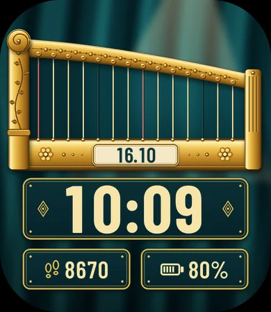 Harp Gold Strings Stage