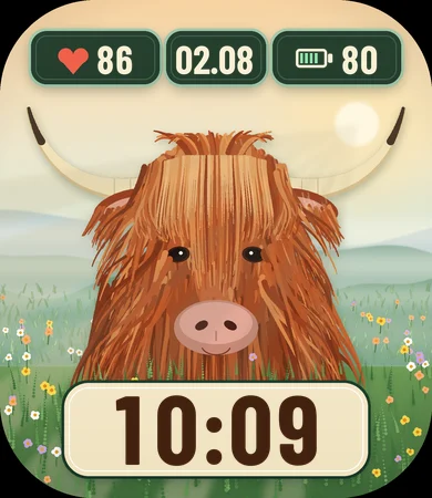 Highland Cow Misty Meadow