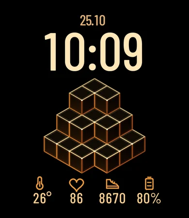 Isometric Cube Stack Edge Light
