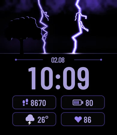Lightning Storm Plains Night