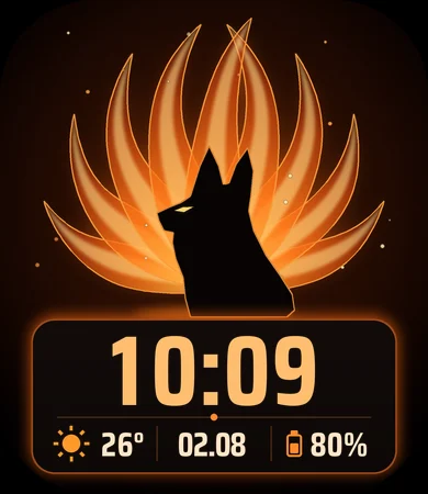 Nine Tail Fox Spirit Flame Dark