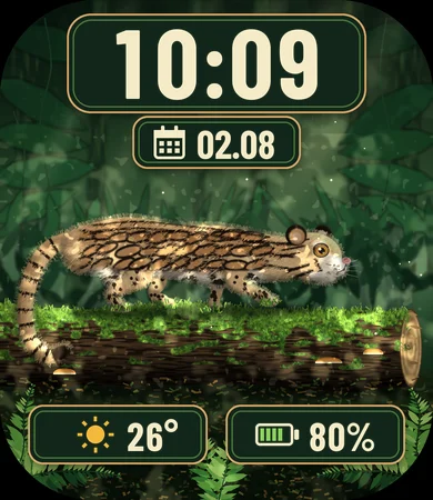 Ocelot Fallen Log Dappled