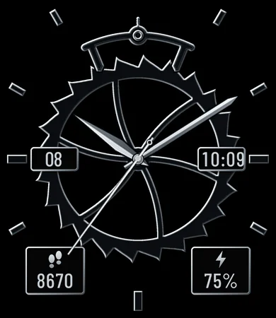Pendulum Clock Escapement Silver Black Analog
