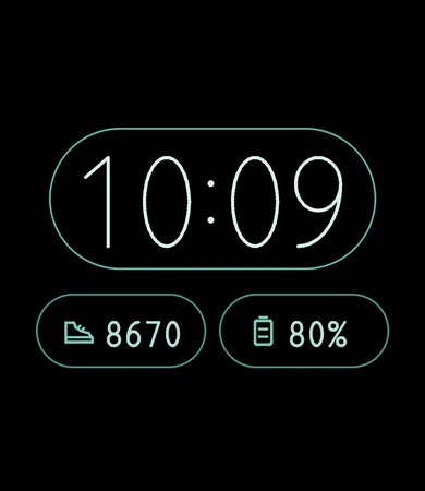 Pill Outline Time Mint Black