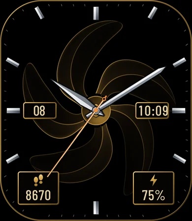 Propeller Blades Brass Black Analog