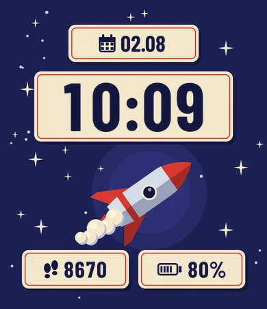 Retro Rocket Poster