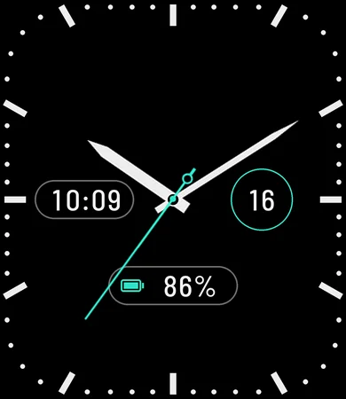 Ring Dots Date Window Analog Black