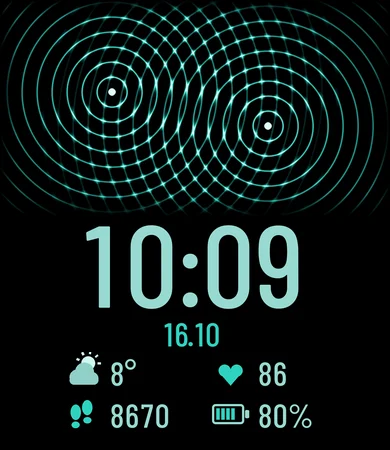 Ripple Interference Two Sources Dark