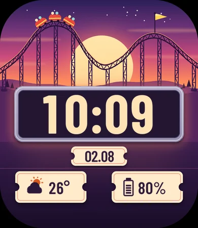 Roller Coaster Sunset Track