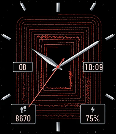 Seismograph Drum Ink Red Black Analog