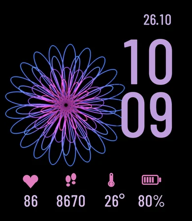 Spirograph Hypotrochoid Glow Black