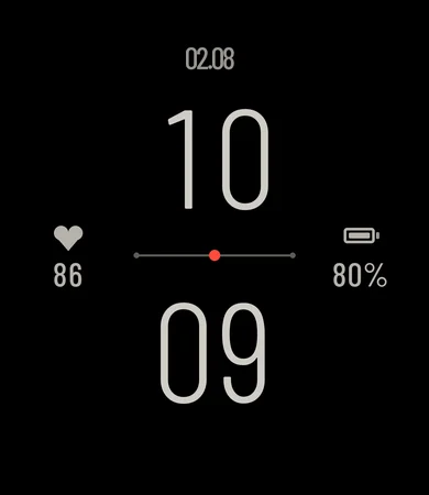 Split Hour Minute Gap Line Black