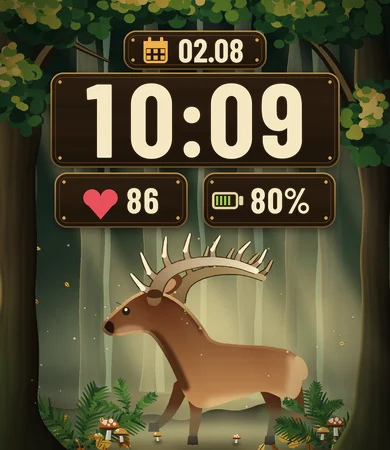 Stag Misty Forest Antlers