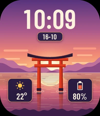Torii Gate Sea Sunset