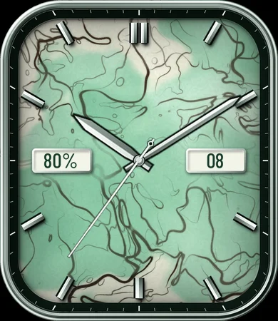 Variscite Green Veined Analog