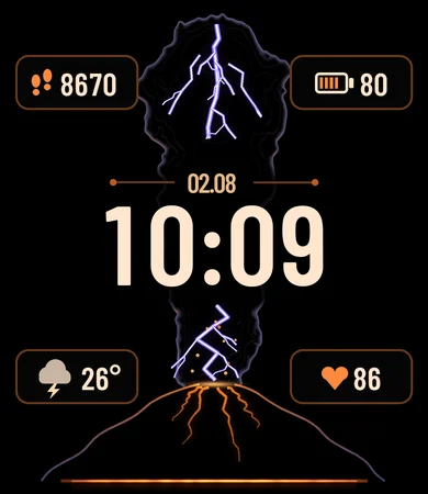 Volcanic Lightning Eruption