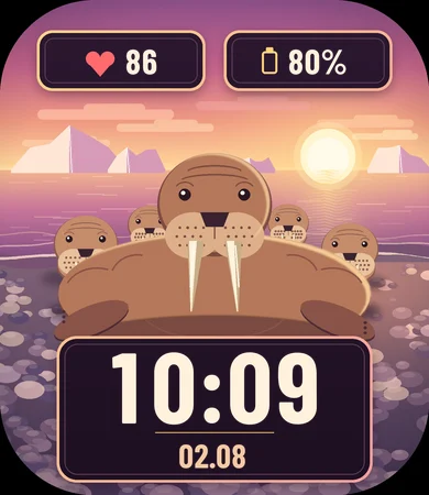 Walrus Arctic Beach Midnight Sun