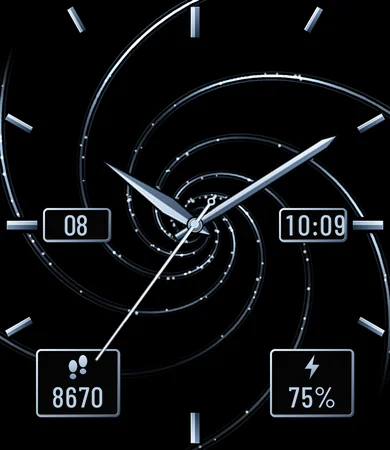 Whirlpool Spiral Silver Analog